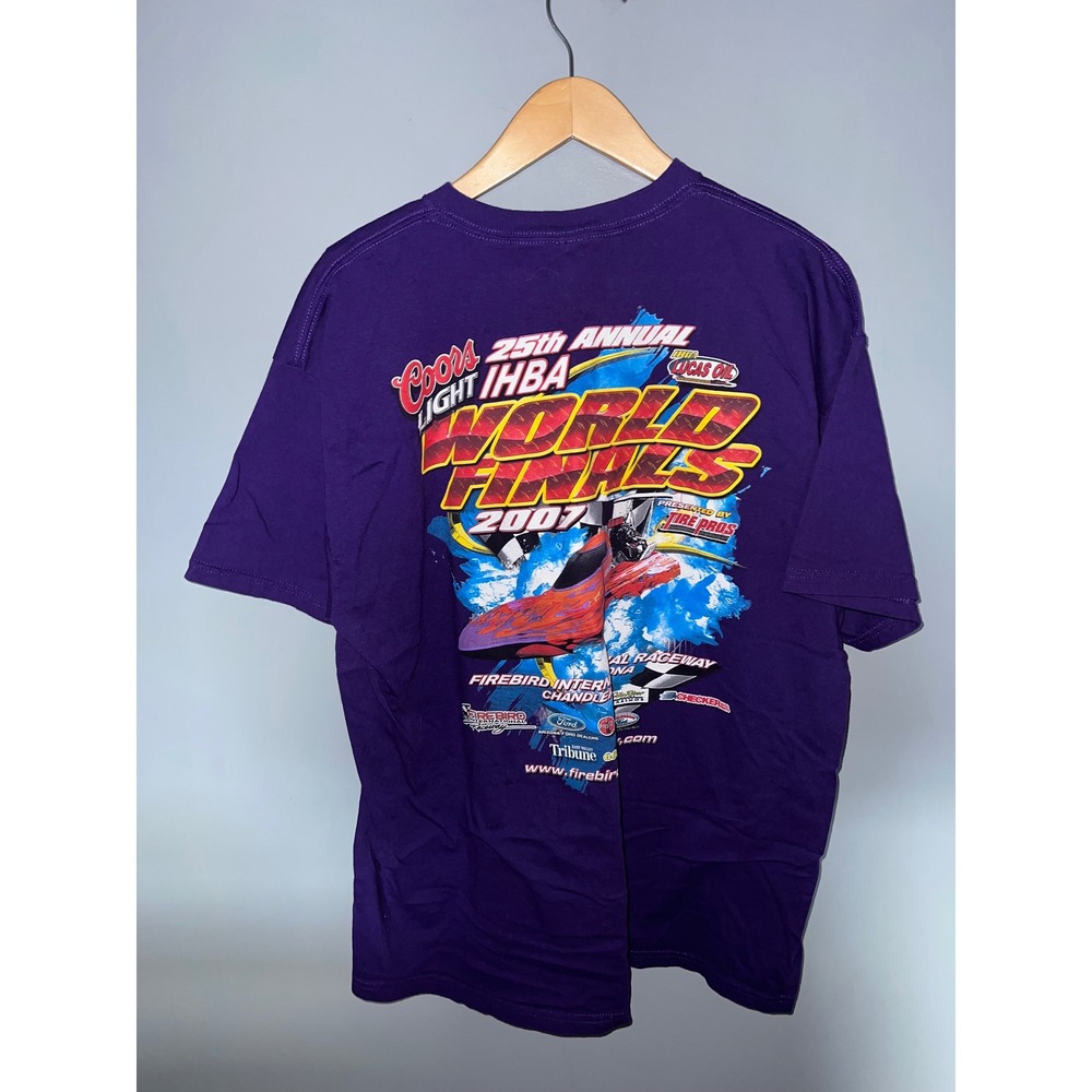 Vintage 2007 IHBA World Finals Drag Boat Racing T-Shirt Purple XL Coors Light